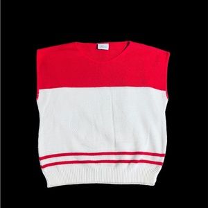 Vintage Alicia Sailboat Knit Short Sleeve Sweater